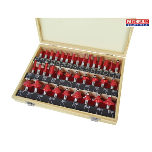 Faithfull 1/2in TCT Router Bit Set, 35 Piece - Image 2
