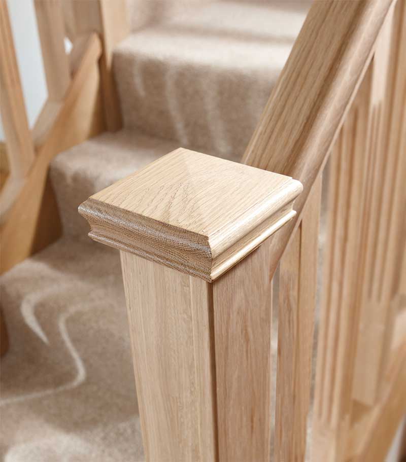 Cheshire Mouldings Benchmark Oak Pyramid Newel Cap - Image 3