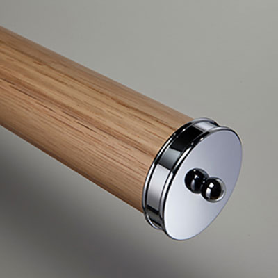 Cheshire Mouldings Chrome Short End Cap Pk2 - Image 2