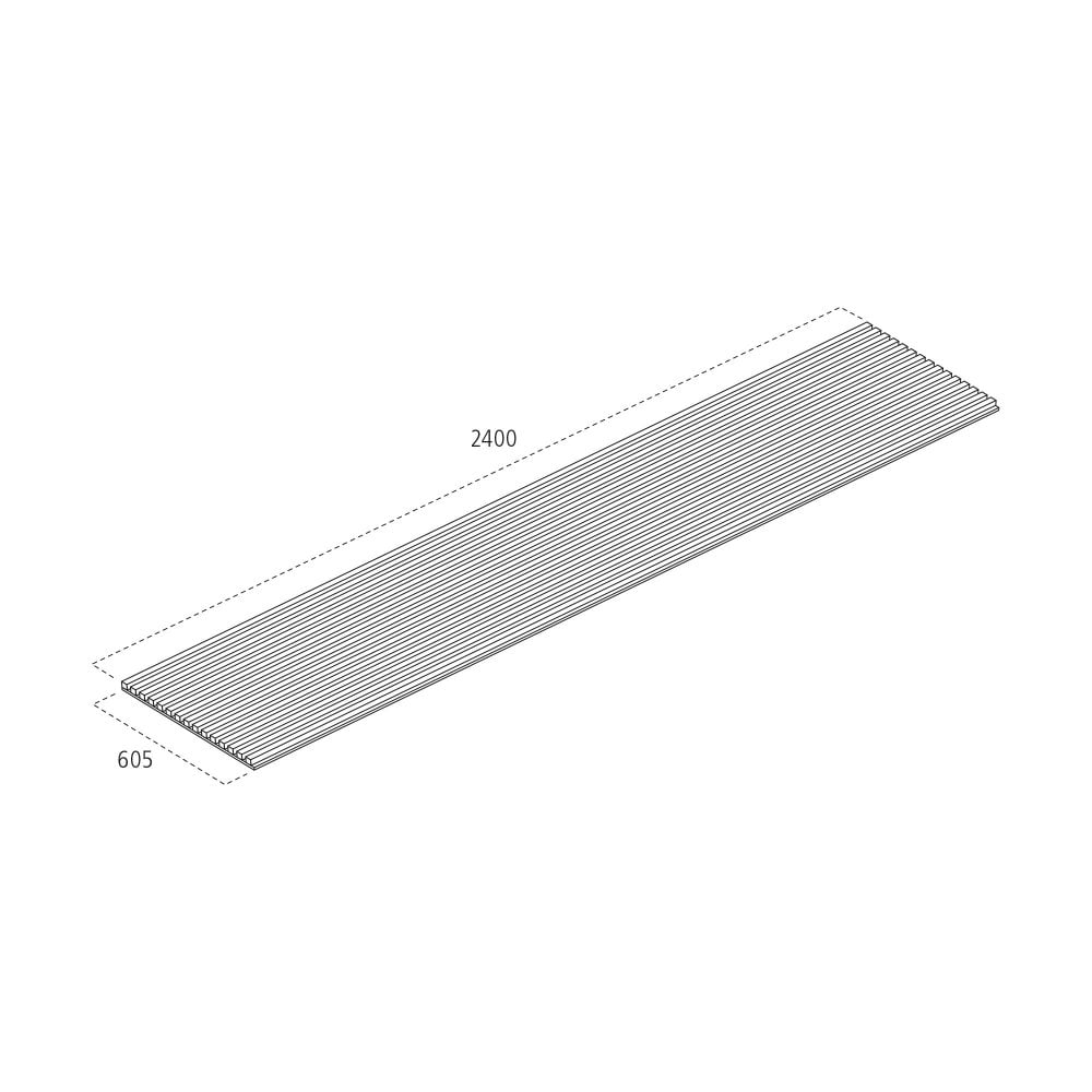 Walnut Acoustic Slat Wall Panel (WPKT12) - Image 2