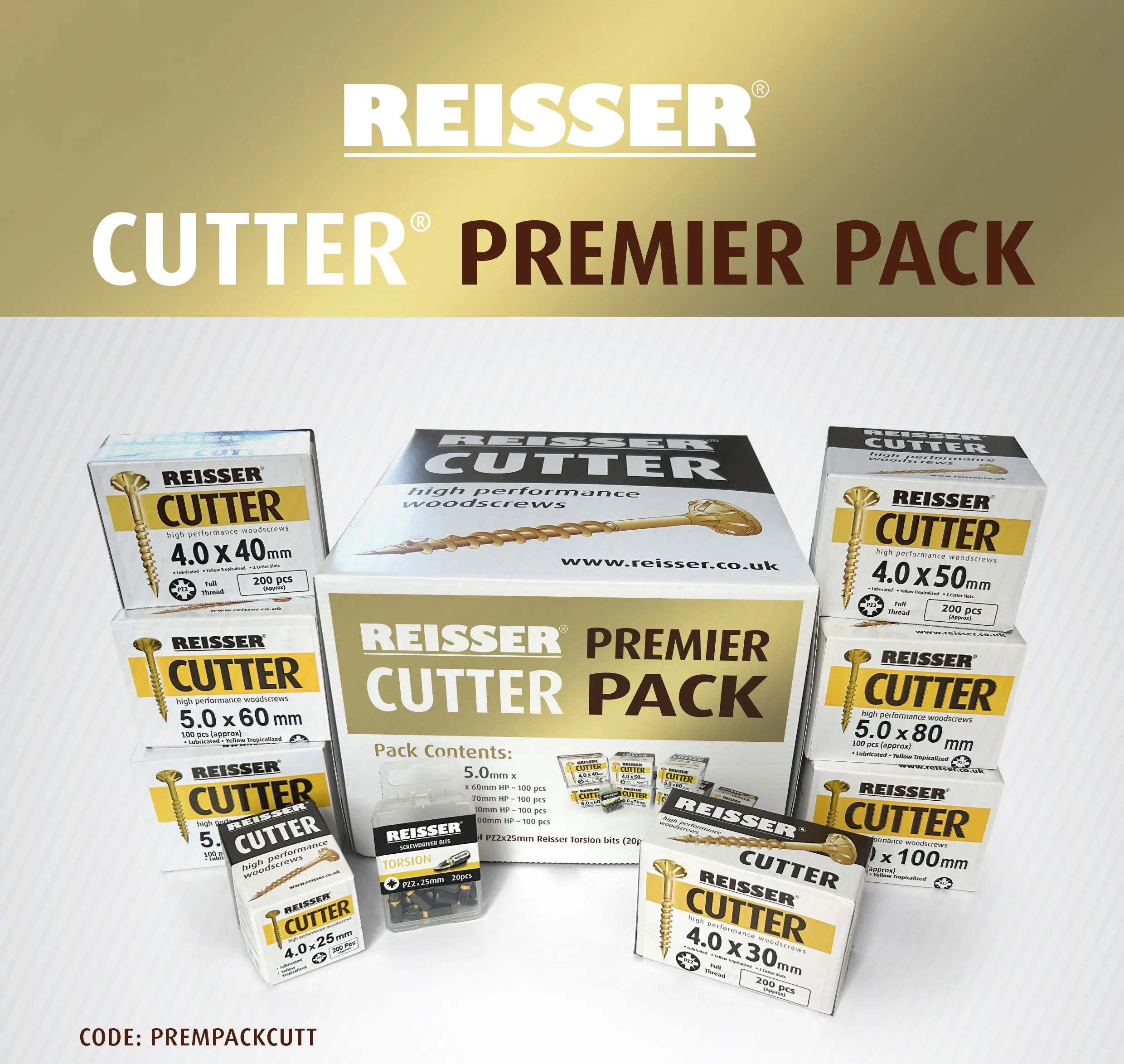 Reisser Cutter Premier Pack Screws - Image 2